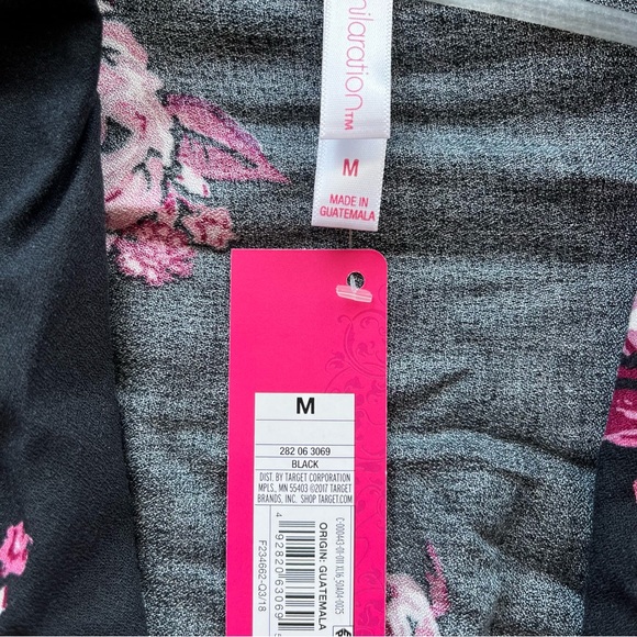 NWT Xhilaration Lightweight Floral 3/4 Sleeve Cardigan Blazer - Picture 6 of 10